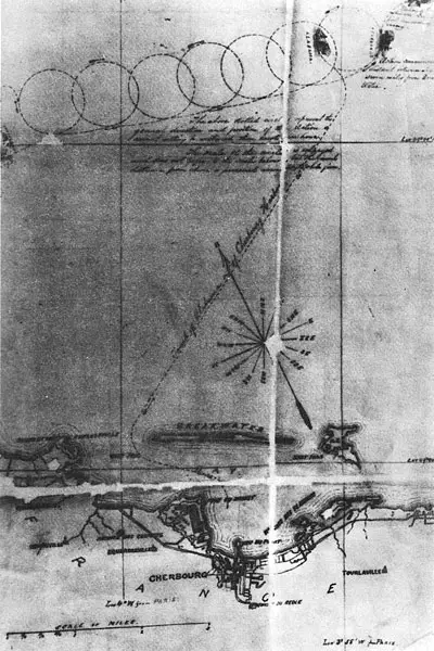 Captain Winslow's track chart of the engagement